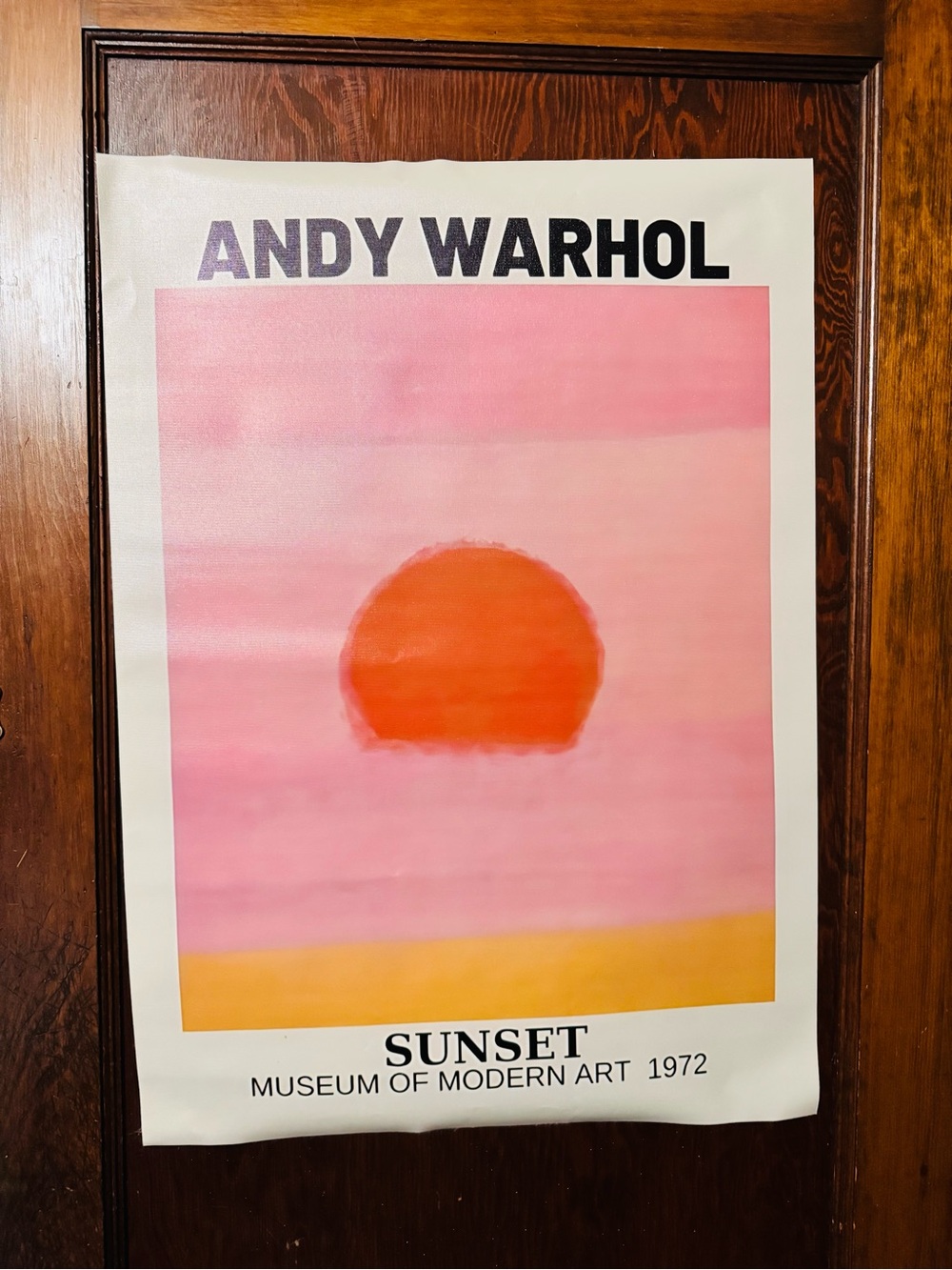 Andy Warhol Sunset Print on Vinyl Poster Museum Of Modern Art 1972